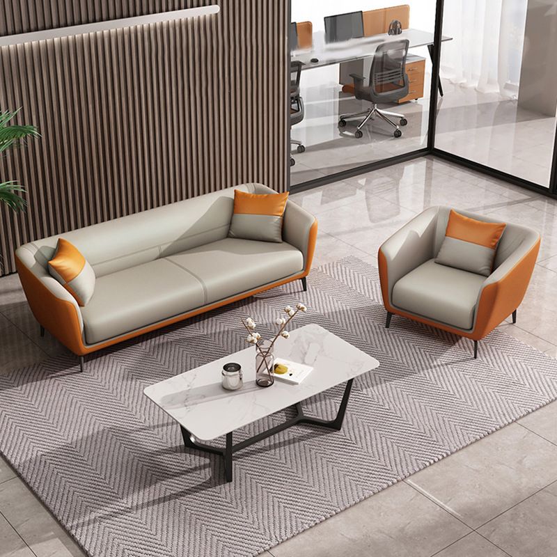 Contemporary Tight Back Tuxedo Arm Loveseat with Black Legs 68H Clearhalo 'furn' 'furn_sofas' 'Furniture' 'furniture_sofas' 'kitchen' 'kitchen_sofas' 'Living Room Furniture' 'Sofa' 'sofas' 1200x1200_dbe046e8-a9ed-4d37-b2fe-4b1a53f1c480