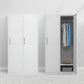Contemporary Style Wardrobe White Metal Wardrobe Closet for Home Clearhalo 'Armoires & Wardrobes' 'armoires_wardrobes' 'Bedroom Furniture' 'furn' 'furn_armoires_wardrobes' 'Furniture' 1200x1200_dbe0e7fc-4db7-4f60-8037-12346d61d1e9