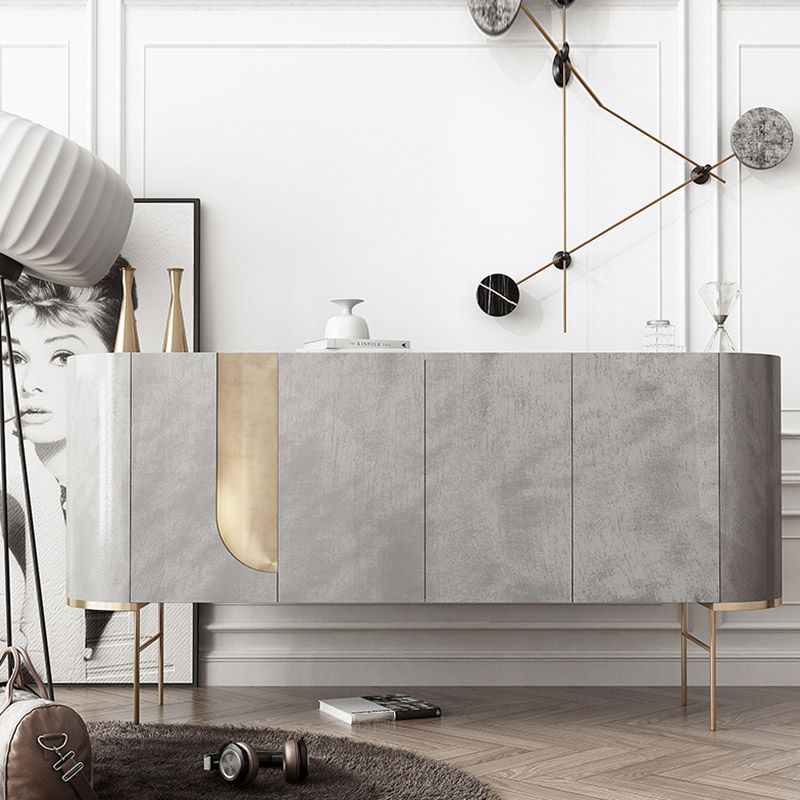 Wood Buffet Table Contemporary Style Side Board with Cabinets Clearhalo 'buffet_sideboard' 'Buffets & Sideboards' 'furn' 'furn_buffet_sideboard' 'Furniture' 'Kitchen & Dining Furniture' 1200x1200_dbe2bc09-d9d8-448e-ae48-b90eecf8285d