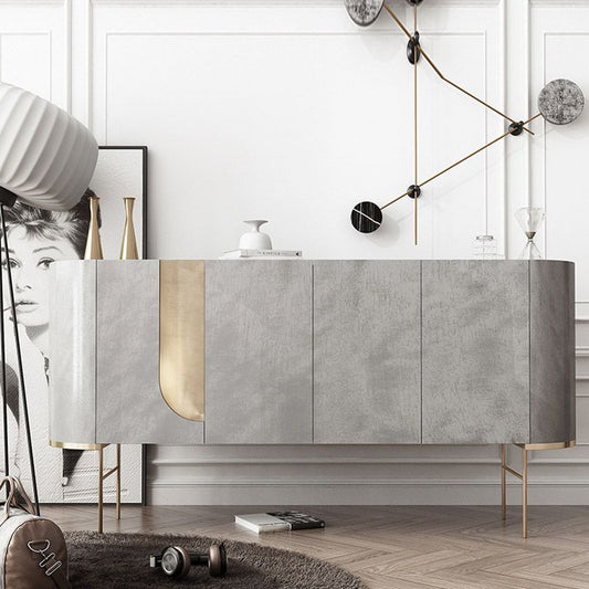 Wood Buffet Table Contemporary Style Side Board with Cabinets Clearhalo 'buffet_sideboard' 'Buffets & Sideboards' 'furn' 'furn_buffet_sideboard' 'Furniture' 'Kitchen & Dining Furniture' 1200x1200_dbe2bc09-d9d8-448e-ae48-b90eecf8285d