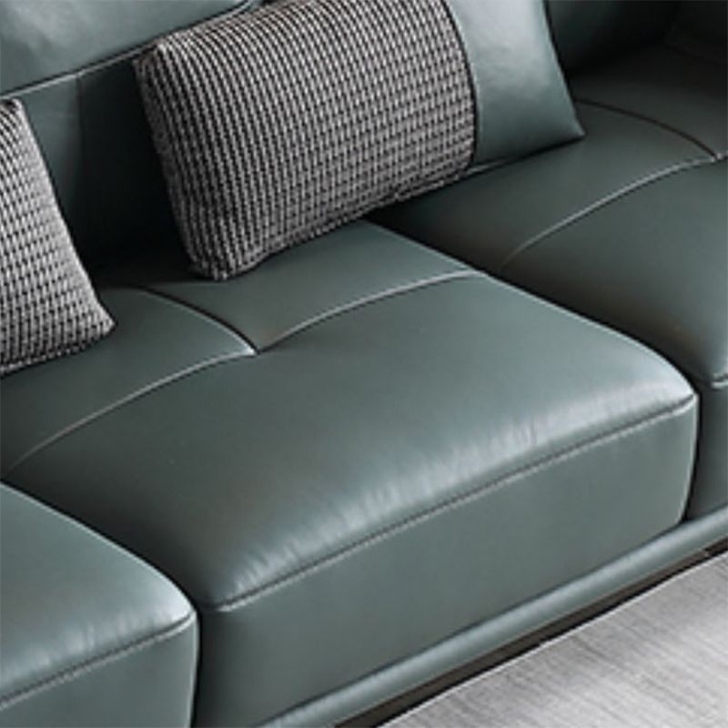 Interior Armrest Sponge Seat Leather/imitation Leather Filled Dark Green/orange Sofa Clearhalo 'furn' 'furn_sofas' 'Furniture' 'furniture_sofas' 'kitchen' 'kitchen_sofas' 'Living Room Furniture' 'Sofa' 'sofas' 1200x1200_dbe33379-8991-4bdd-aeeb-ede191dce487