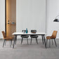 Stone Top Dining Table Traditional Luxury Table with 4 Black Legs Clearhalo 'Dining Tables & Seating' 'Dining Tables' 'dining_table' 'furn' 'furn_dining_table' 'Furniture' 'furniture_dining_table' 'Kitchen & Dining Furniture' 'kitchen' 'kitchen_dining_table' 1200x1200_dbe46f80-bdb3-4774-aec6-17727bbc6994
