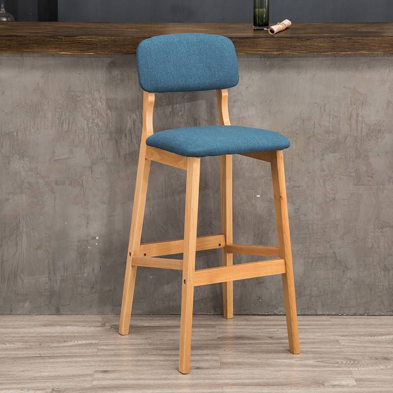 Tabouret de comptoir de siège carré de style de style industriel avec des jambes en bois