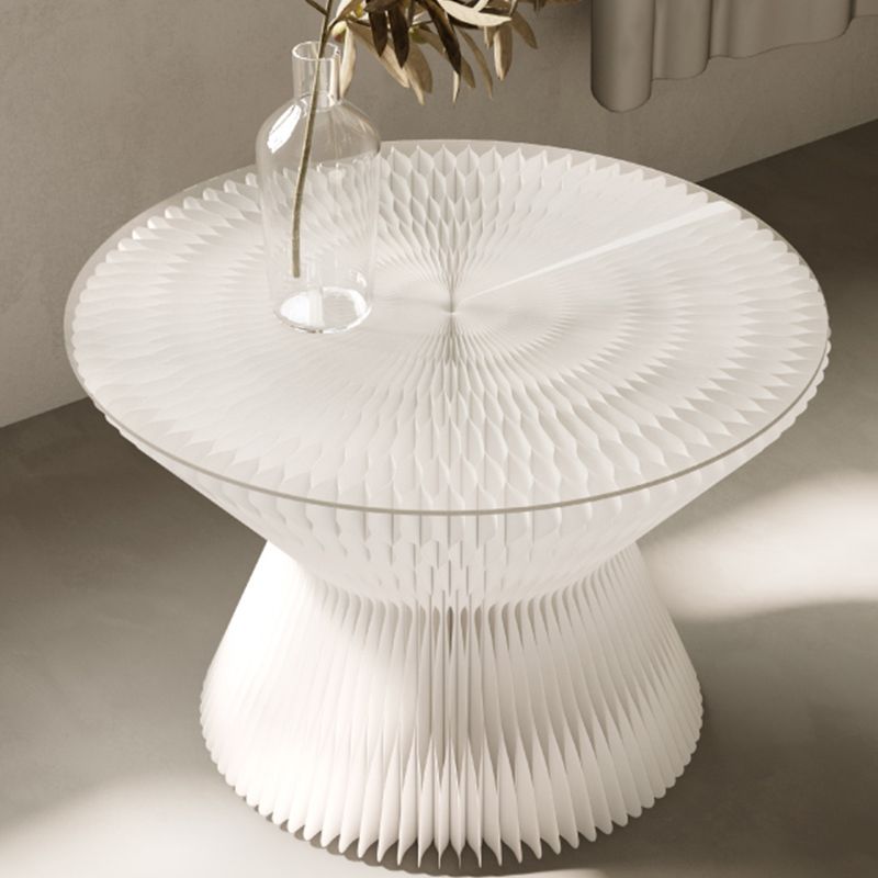 Contemporary Round Side Table, Antique Finish Top and Drum Base Side Table Clearhalo 'Coffee & Accent Tables' 'End & Side Tables' 'end_side_table' 'end_side_tables' 'furn' 'furn_end_side_tables' 'Furniture' 'furniture_end_side_table' 'Living Room Furniture' 1200x1200_dbe6bbb6-7eb2-4e01-a43b-988023c36e2b