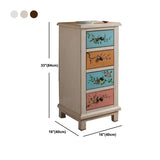 33" Tall 4 - Drawer Accent Chest, Wooden Rectangle Side Cabinet