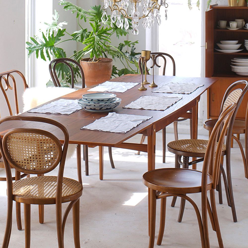 Contemporary Side Chair Open Back Wood Dining Room Chair for Home