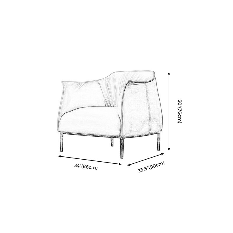 Faux Leather Barrel Accent Chair with Tight Back, 35.43" W √ó 33.86" L √ó 29.92" H Clearhalo 'Accent Chairs' 'accent_chairs' 'Chairs & Seating' 'furn' 'furn_accent_chairs' 'Furniture' 'Living Room Furniture' 1200x1200_dbe99638-588a-428c-a63e-7d9a25aee7a5