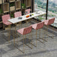 Rectangular Bar Height Table White Faux Marble Top Bistro Pub Table for Indoor Clearhalo 'Bar Furniture' 'Bar Tables' 'bar_tables' 'furn' 'furn_bar_tables' 'Furniture' 'Kitchen & Dining Furniture' 1200x1200_dbe9aa2e-8466-47dd-ab3a-b5bc62d29d57