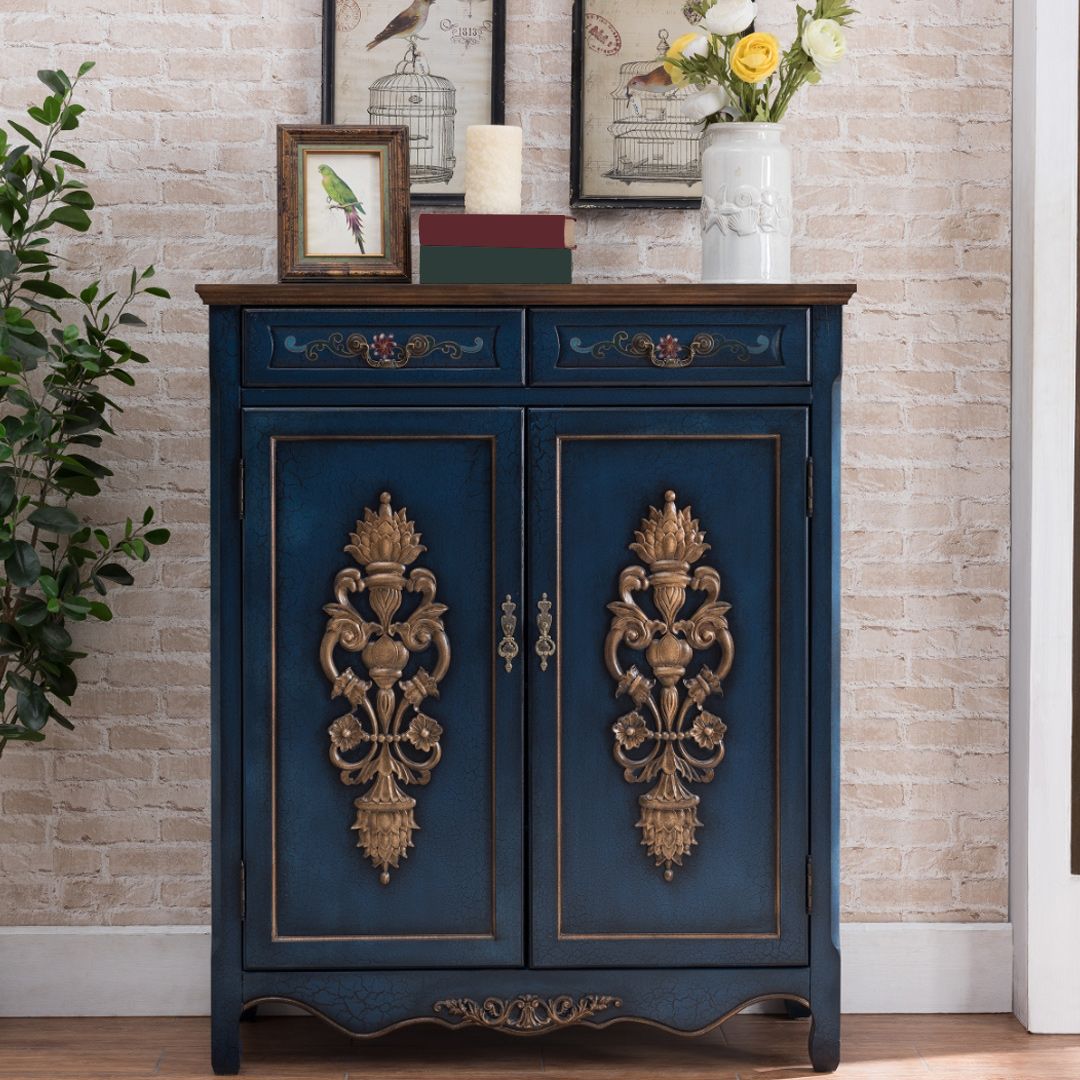 Industrial Rectangle Storage Cabinet with Doors and Drawers Cabinet