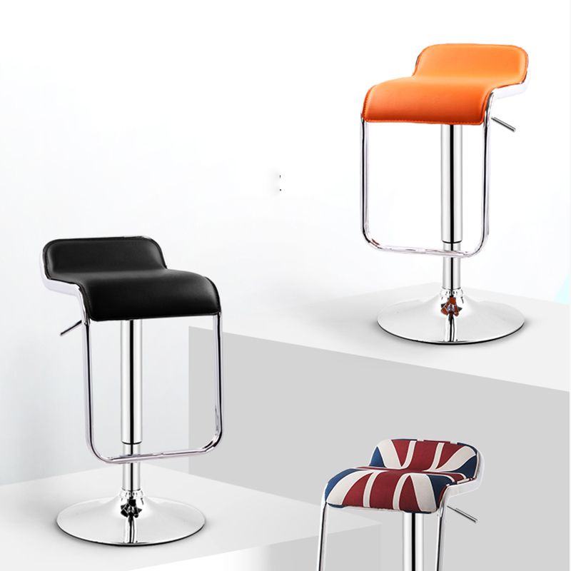 Modern Adjustable Backrest Counter Stool Steel Study Bar Stool with Cushion and Pedal Clearhalo 'Bar Furniture' 'Bar Stools' 'bar_stools' 'furn' 'furn_bar_stools' 'Furniture' 'furniture_bar_stools' 'Kitchen & Dining Furniture' 1200x1200_dbea91d1-a673-453f-83e2-c60e47b64564