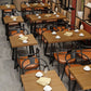 Industrial Wooden Dining Table Double Pedestal Dining Table for Restaurant Clearhalo 'Dining Tables & Seating' 'Dining Tables' 'dining_table' 'furn' 'furn_dining_table' 'Furniture' 'furniture_dining_table' 'Kitchen & Dining Furniture' 'kitchen' 'kitchen_dining_table' 1200x1200_dbeb0867-1b01-4a26-a412-e1702548da6b