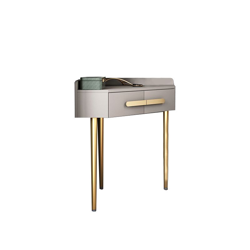 33.4" Wide Vanity Set with Stool Engineered Wood and Metal Dressing Table