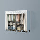 Freestanding Metal Frame Wardrobe Foldable Wardrobe with Garment Rod