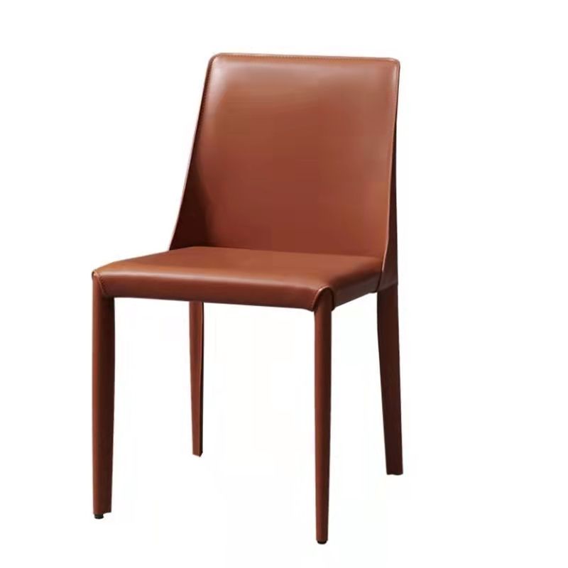 Minimalist Style Armless Solid Back Dining Side Chairs Leather Dining Chairs Clearhalo ' kitchen&dining_furn' 'Dining Chairs' 'Dining Tables & Seating' 'dining_chair' 'furn' 'furn_dining_chair' 'Furniture' 'furniture_dining_chair' 'Kitchen & Dining Furniture' 'kitchen' 1200x1200_dbeeb6c2-c22b-484c-a425-284bed5f8a18
