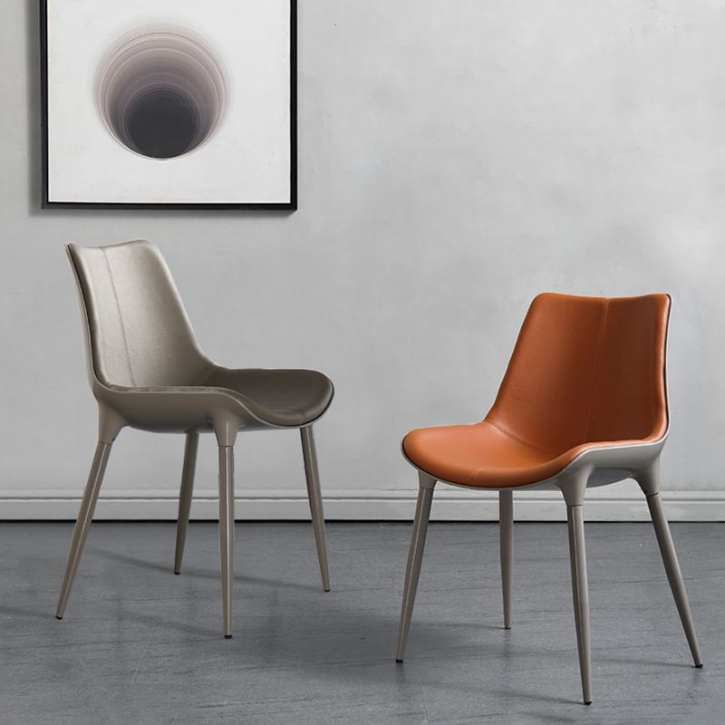 Contemporary Style Kitchen Metal Dining Chair Dining Armless Side Chairs Clearhalo ' kitchen&dining_furn' 'Dining Chairs' 'Dining Tables & Seating' 'dining_chair' 'furn' 'furn_dining_chair' 'Furniture' 'furniture_dining_chair' 'Kitchen & Dining Furniture' 'kitchen' 1200x1200_dbef95b9-95ef-459f-b1ec-7f7e92f9a10b