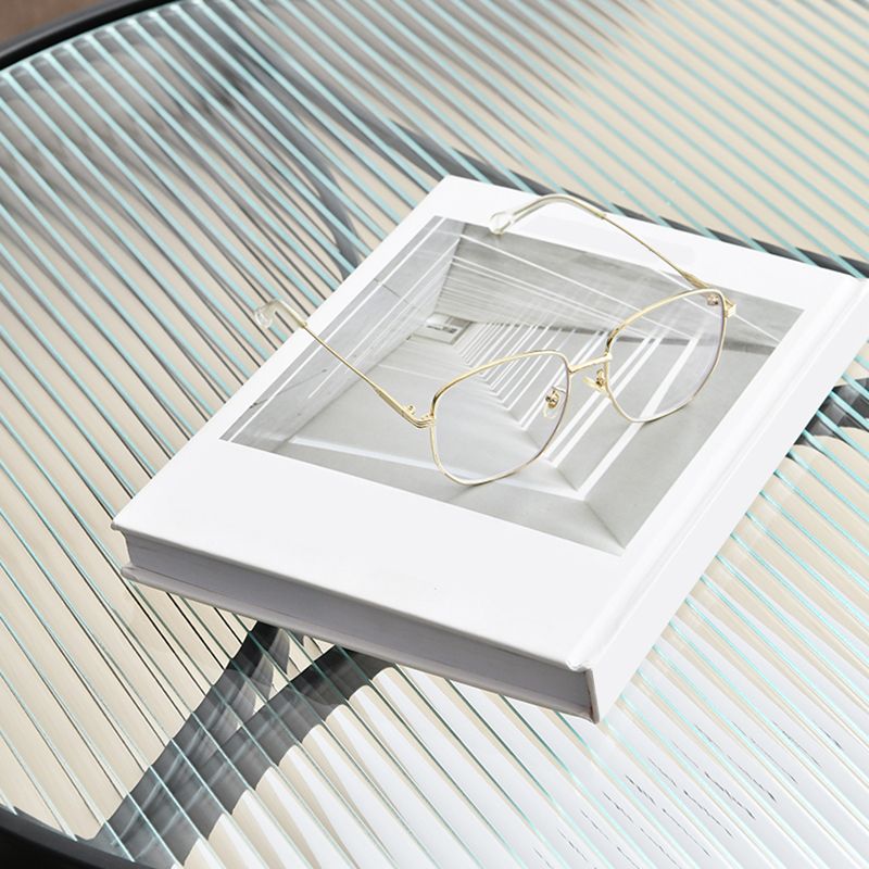 Clear Glass Top Round Coffee Table 3 Legs Cocktail Nesting Table Set Clearhalo 'Coffee & Accent Tables' 'Coffee Tables' 'coffee_tables' 'furn' 'furn_coffee_tables' 'Furniture' 'Living Room Furniture' 1200x1200_dbefa48b-2b34-46f9-91b1-ffef32581454