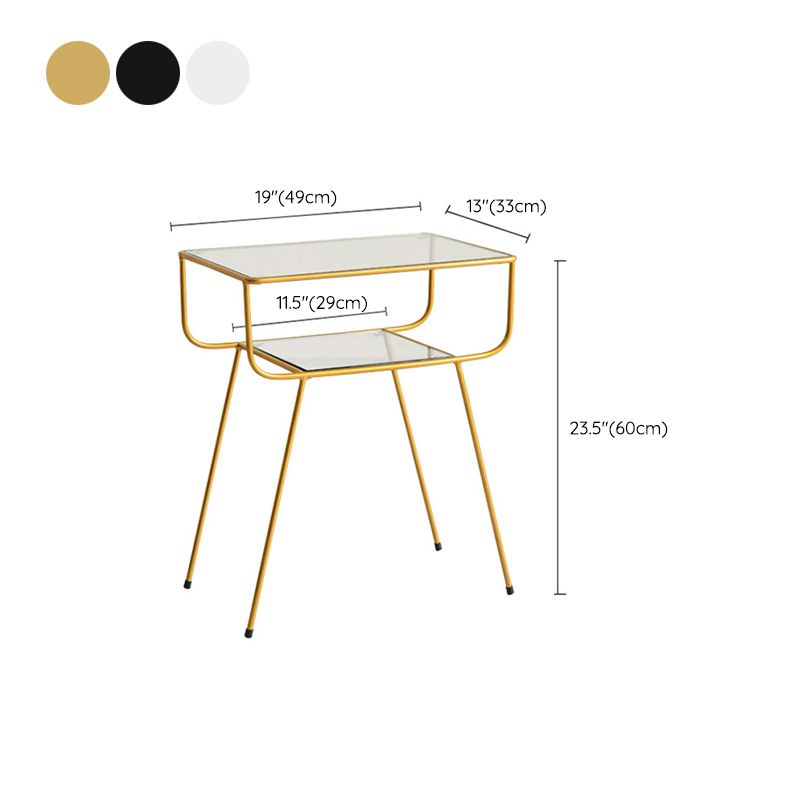 Armoire de chevet en métal de lit contemporain pour chambre à coucher