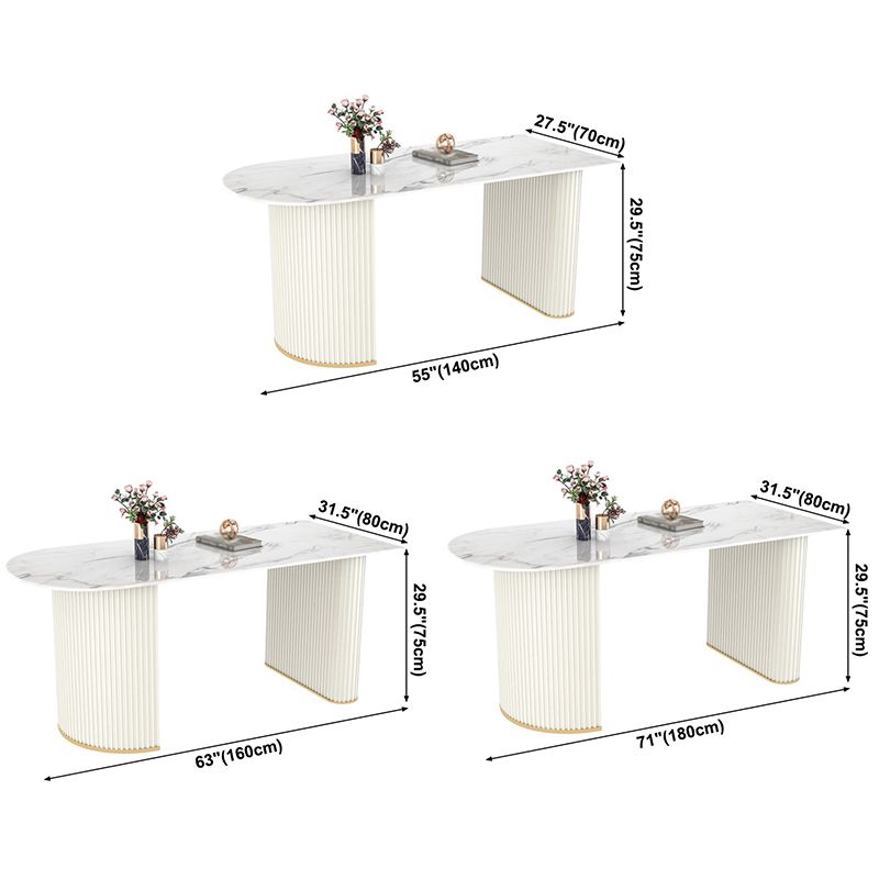 Modern Dining Table Sintered Stone Dining Table with Double Pedestal for Dining Room Clearhalo ' dining_table' 'Dining Tables & Seating' 'Dining Tables' 'furn' 'furn_dining_table' 'Furniture' 'furniture_dining_table' 'Kitchen & Dining Furniture' 'kitchen&dining_furn' 'kitchen' 'kitchen_dining_table' 1200x1200_dbf14464-2fe3-41f9-b613-ca051fd5db83
