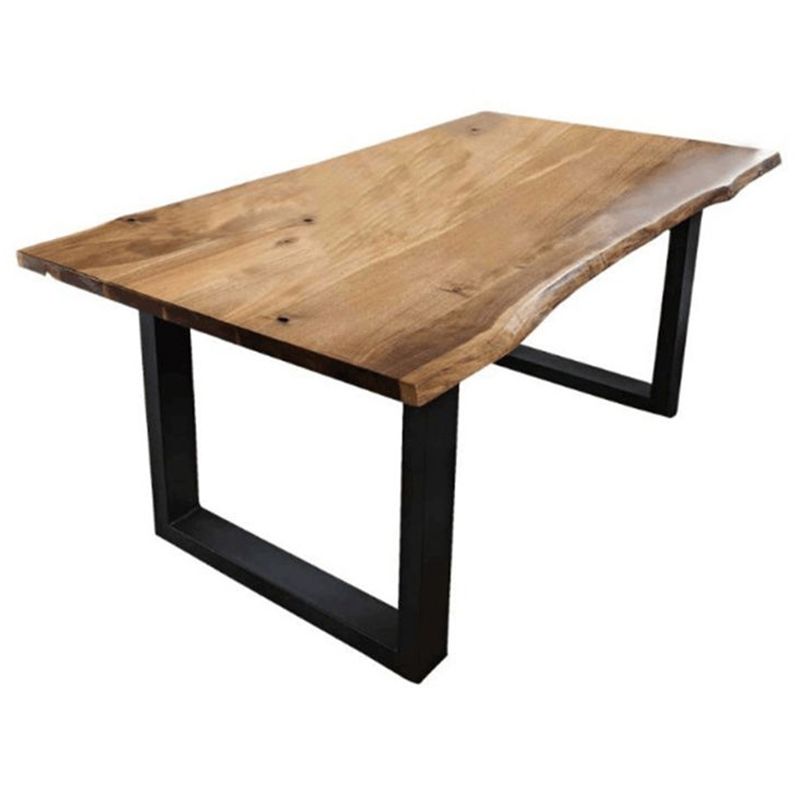 Industrial Brown Rectangle Shape Dining Table Solid Wood Standard Dining Table for Kitchen Clearhalo ' dining_table' 'Dining Tables & Seating' 'Dining Tables' 'furn' 'furn_dining_table' 'Furniture' 'furniture_dining_table' 'Kitchen & Dining Furniture' 'kitchen&dining_furn' 'kitchen' 'kitchen_dining_table' 1200x1200_dbf27074-85f3-41c3-9327-759616208485