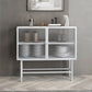 Modern 35" Storage Cabinet Glass Door Buffet Cabinet for Dining Room Clearhalo 'Display & China Cabinets' 'display_china_cabinets' 'furn' 'furn_display_china_cabinets' 'Furniture' 'Kitchen & Dining Furniture' 1200x1200_dbf336ca-9029-49fa-9318-ae7542ffbd62