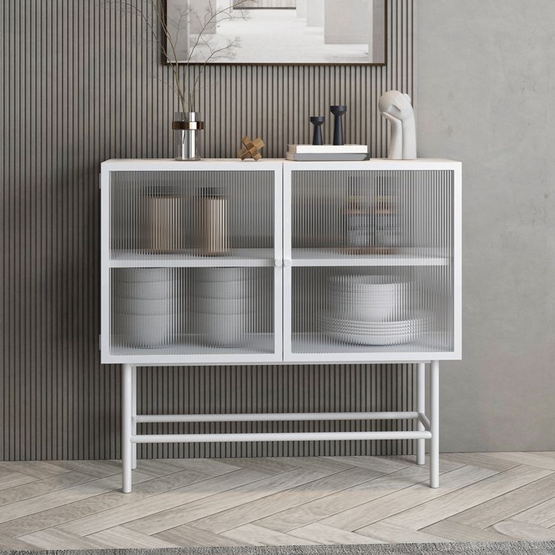 Modern 35" Storage Cabinet Glass Door Buffet Cabinet for Dining Room Clearhalo 'Display & China Cabinets' 'display_china_cabinets' 'furn' 'furn_display_china_cabinets' 'Furniture' 'Kitchen & Dining Furniture' 1200x1200_dbf336ca-9029-49fa-9318-ae7542ffbd62