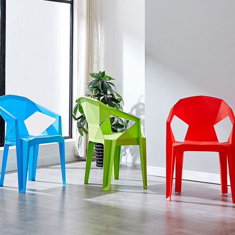 Contemporary Style Dining Chairs Plastic Dining Arm Side Chairs for Kitchen (Set of 4) Clearhalo ' kitchen&dining_furn' 'Dining Chairs' 'Dining Tables & Seating' 'dining_chair' 'furn' 'furn_dining_chair' 'Furniture' 'furniture_dining_chair' 'Kitchen & Dining Furniture' 'kitchen' 1200x1200_dbf502b9-76d8-4908-84e5-69c9dc070ab6