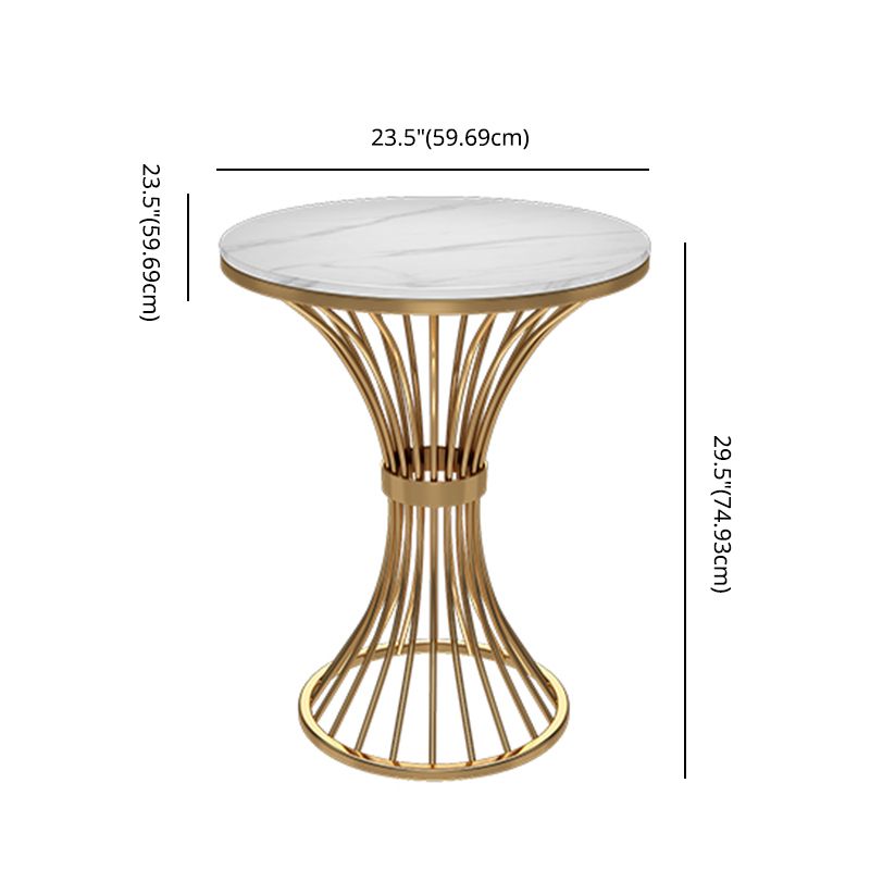 Round Scandinavian Style Dining Room Set Sintered Stone Dining Furniture Set with Metallic Base Clearhalo 'Dining Room Sets' 'Dining Tables & Seating' 'dining_room_set' 'furn' 'furn_dining_room_set' 'Furniture' 'furniture_dining_room_set' 'Kitchen & Dining Furniture' 'kitchen&dining_furn' 'kitchen' 1200x1200_dbf65f6f-1585-4316-b9ca-3ea59204916c