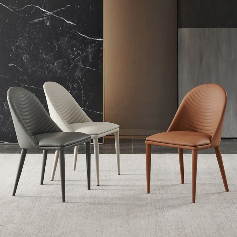 Contemporary Faux Leather Dining Chairs Metal Dining Chairs for Home Use Clearhalo 'Dining Chairs' 'Dining Tables & Seating' 'dining_chair' 'furn' 'furn_dining_chair' 'Furniture' 'furniture_dining_chair' 'Kitchen & Dining Furniture' 1200x1200_dbf6eae0-ba67-4c9c-bfe6-e455bd3e7741