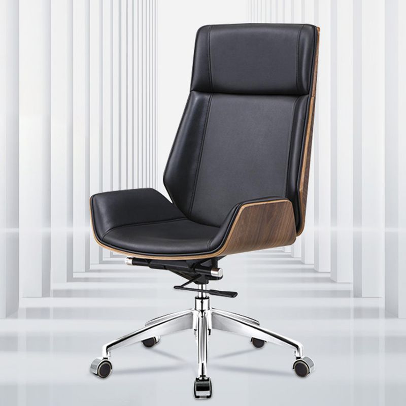 Armless Office Chair with Chrome Metal Frame Modern Computer Desk Chair Clearhalo 'furn' 'furn_office_chair' 'Furniture' 'Office Chairs' 'Office Furniture' 'office_chair' 1200x1200_dbf7eae7-bbd0-4381-b8a1-478cf7432068