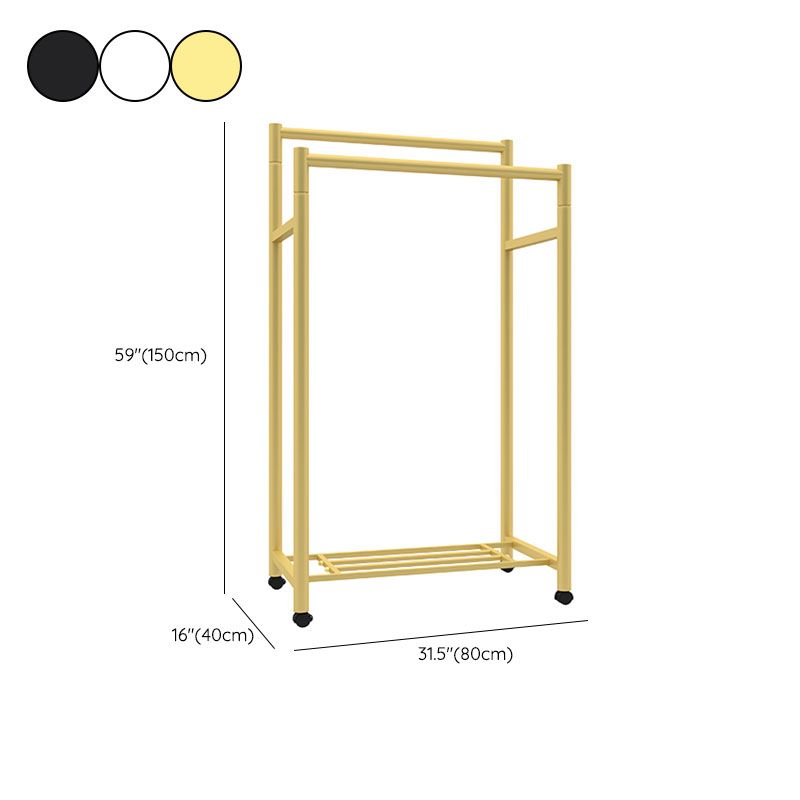 Kit de entrada contemporánea rieles colgantes de metal y estantería de estantería de almacenamiento