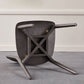 Solid Wood Contemporary Dining Chair Kitchen Armless Open Back Chair