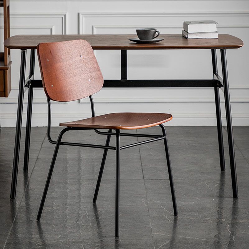 Industrial Style Open Back Armless Dining Chairs Wooden Dining Chairs for Home Clearhalo ' kitchen&dining_furn' 'Dining Chairs' 'Dining Tables & Seating' 'dining_chair' 'furn' 'furn_dining_chair' 'Furniture' 'furniture_dining_chair' 'Kitchen & Dining Furniture' 'kitchen' 1200x1200_dbfab279-1e54-4c76-a3dc-c05a1157ab38