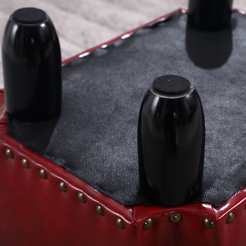 Dark Brown Modern Standard Leather Stain Resistant Rectangle Indoor Standard