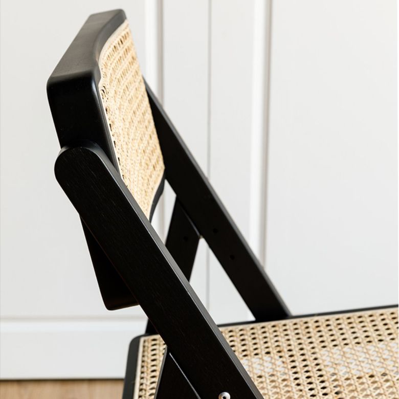 Silla lateral de madera sólida silla de comedor plegable de estilo moderno para casa