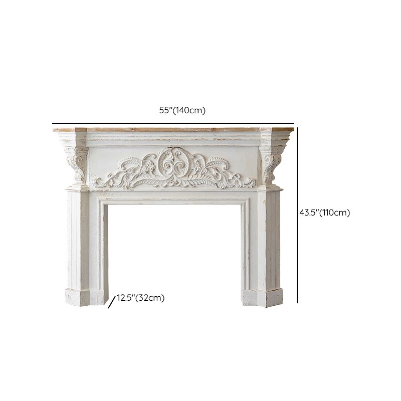 Rectangle Shape French Country Console Table Wooden Sofa Table in White