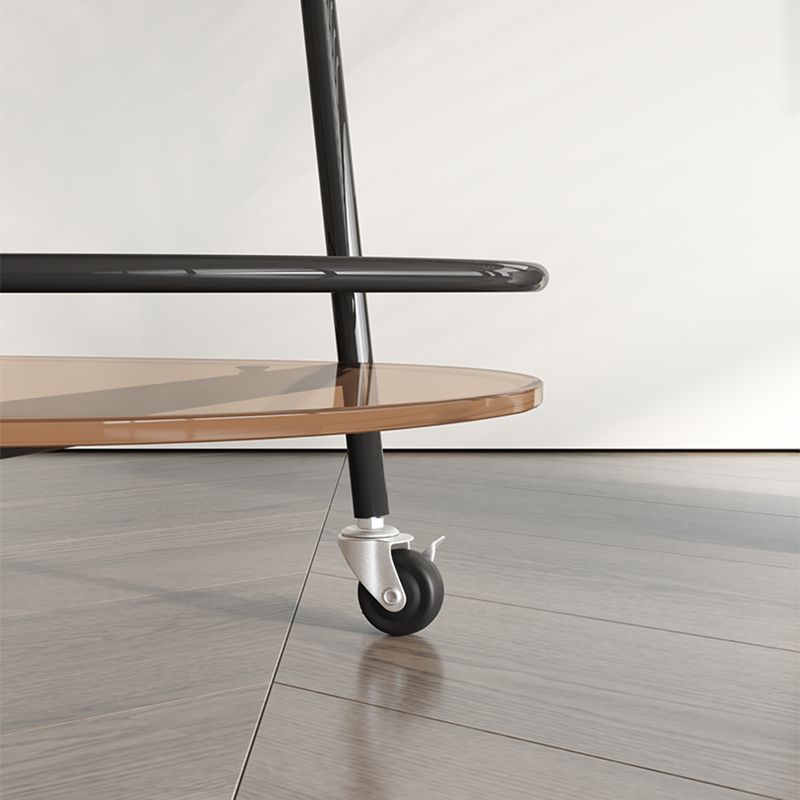 Modern Double Tier Corner Table Glass Side End Table with Storage Clearhalo 'Coffee & Accent Tables' 'End & Side Tables' 'end_side_tables' 'furn' 'furn_end_side_tables' 'Furniture' 'Living Room Furniture' 1200x1200_dbfd5790-a521-403f-90f4-f2c7933e8878