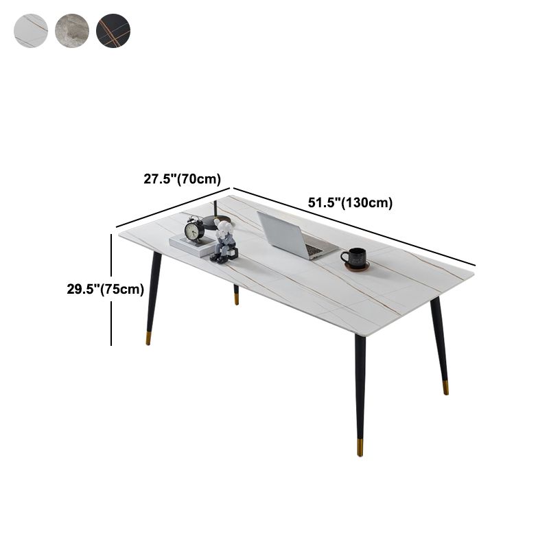 Sintered Stone Home Dining Table Industrial Rectangle Dining Room Table Clearhalo 'Dining Tables & Seating' 'Dining Tables' 'dining_table' 'furn' 'furn_dining_table' 'Furniture' 'Kitchen & Dining Furniture' 1200x1200_dbfd70f7-d775-4a7c-b59f-8300731ac7fd
