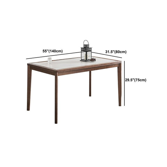 Juego de comedor rectangular de estilo diseñador 1/2/4/5 Piezas Top de piedra sinterizada Juego de mesa de comedor