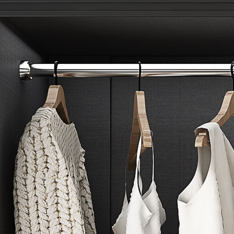 Modern Style Glass Wardrobe 1-Drawer Bedroom Wardrobe Closet Clearhalo 'Armoires & Wardrobes' 'armoires_wardrobes' 'Bedroom Furniture' 'furn' 'furn_armoires_wardrobes' 'Furniture' 1200x1200_dc02417c-fe5d-482c-b693-8d584061dbeb