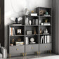 Modern Engineered Wood Bookcase Standard Closed Back Bookshelf with Drawer