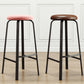 Contemporary Matte Finish Upholstered Stool Footrest Iron Bar Stool Clearhalo 'Bar Furniture' 'Bar Stools' 'bar_stools' 'furn' 'furn_bar_stools' 'Furniture' 'furniture_bar_stools' 'Kitchen & Dining Furniture' 1200x1200_dc050cc9-1d91-4634-b639-cd7462b3259a