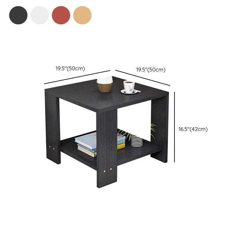 Square Wood 4 Legs End Table Shelf Included Sofa Accent Side Table Clearhalo 'Coffee & Accent Tables' 'End & Side Tables' 'end_side_tables' 'furn' 'furn_end_side_tables' 'Furniture' 'Living Room Furniture' 1200x1200_dc08171d-f872-439d-8644-ac68e866856c