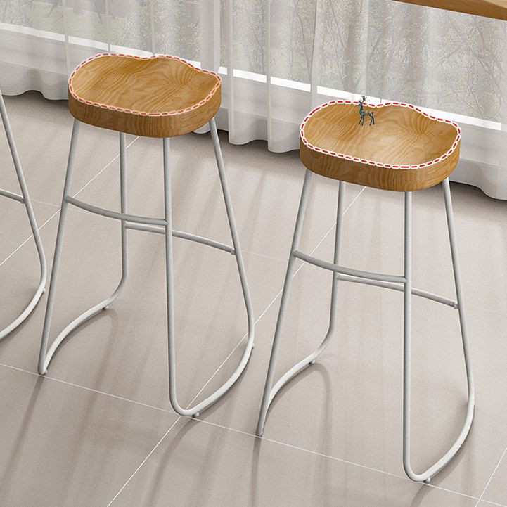 Rectangle de table de bar à bois massif rectangle Ensemble de comptoir 1/4 pièces avec tabourets sans dos