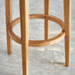 Contemporary Style Bar-stool Round Counter Bar Stool with Wooden Legs for Kitchen Clearhalo 'Bar Furniture' 'Bar Stools' 'bar_stools' 'furn' 'furn_bar_stools' 'Furniture' 'furniture_bar_stools' 'Kitchen & Dining Furniture' 1200x1200_dc0a8779-ba00-4f4f-8a83-e5cd46ef5649