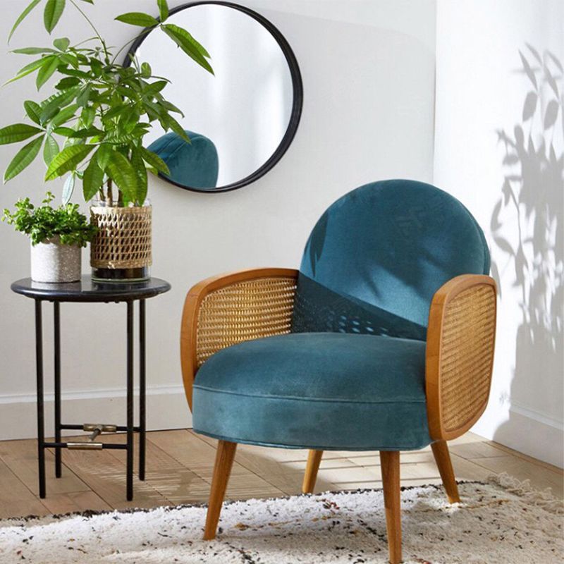 Modern Velvet Sofa 31"W Recessed Arm Tight Back Sofa with Living Room Clearhalo 'furn' 'furn_sofas' 'Furniture' 'furniture_sofas' 'kitchen' 'kitchen_sofas' 'Living Room Furniture' 'Sofa' 'sofas' 1200x1200_dc0cbd77-a8cd-484e-8063-201312cc0932