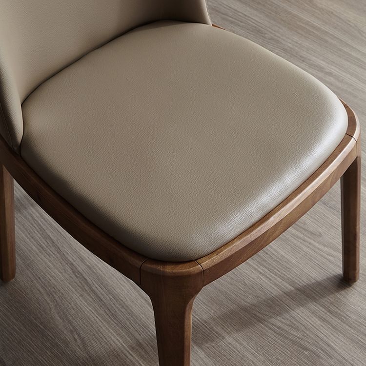 Industrial Leather Restaurant Side Chair Parsons Dining Chair Clearhalo ' kitchen&dining_furn' 'Dining Chairs' 'Dining Tables & Seating' 'dining_chair' 'furn' 'furn_dining_chair' 'Furniture' 'furniture_dining_chair' 'Kitchen & Dining Furniture' 'kitchen' 1200x1200_dc0d1a78-6c44-4153-ae95-3f813f7d8175