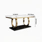 Luxury Style Marble Dining Table Trestle Base Rectangle Table for Home Clearhalo ' dining_table' 'Dining Tables & Seating' 'Dining Tables' 'furn' 'furn_dining_table' 'Furniture' 'furniture_dining_table' 'Kitchen & Dining Furniture' 'kitchen&dining_furn' 'kitchen' 'kitchen_dining_table' 1200x1200_dc0d8b7d-a387-4f12-9a41-fa16cf089339