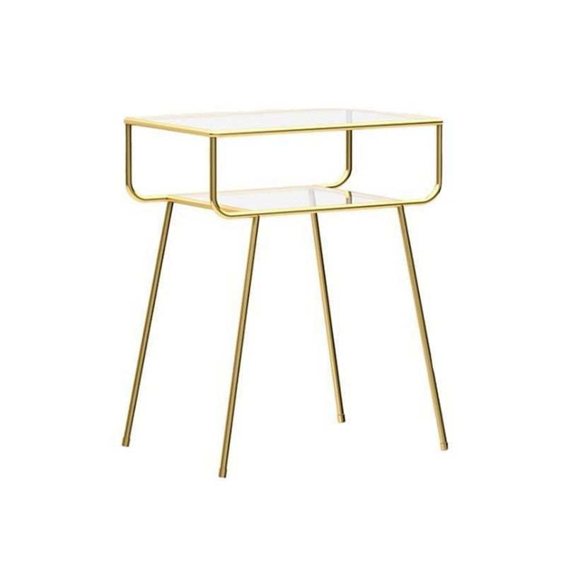Comodino da tavolo di accento di vetro contemporaneo 23,6 "comodino da letto alto