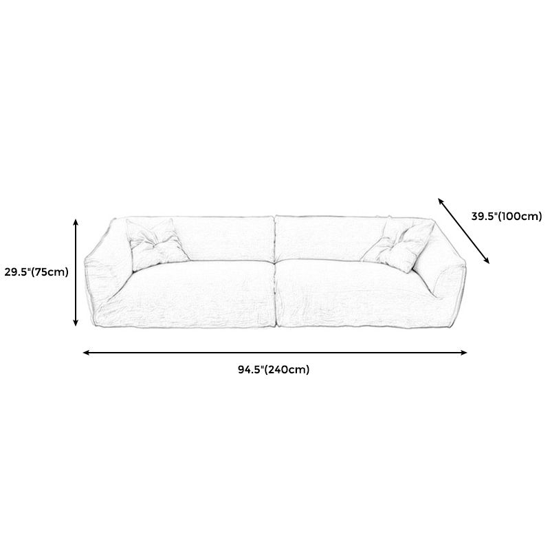 Linen Modern Sofa 38.5 "W Pillow Top Arm Sofa for Living Room Clearhalo 'furn' 'furn_sofas' 'Furniture' 'furniture_sofas' 'kitchen' 'kitchen_sofas' 'Living Room Furniture' 'Sofa' 'sofas' 1200x1200_dc0ef39d-9ee6-46a2-8bba-f3f8edeff63d