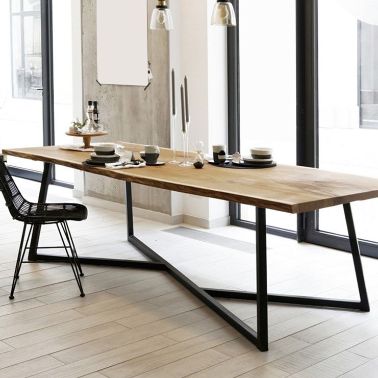 29.5 "H Industrieel Office Desk rechthoekig secretaris -bureau met metalen benen